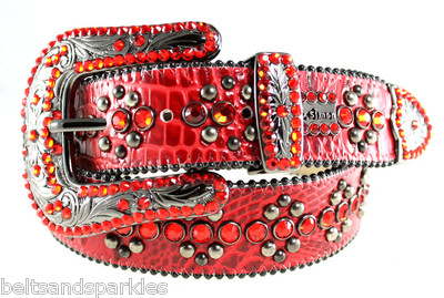 bbsimon ベルト　34 BB Simon Red Croco Leather Belt 34 XL New | eBay